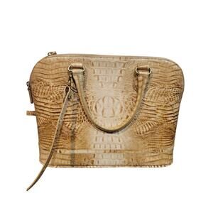 Vintage "Old Money" Brahmin Light Tan Dome Satchel (Excellent Condition)